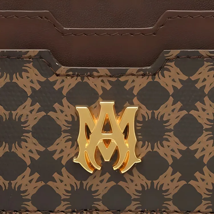 AMIRI Cotton Card Holder Unisex Chocolate-2