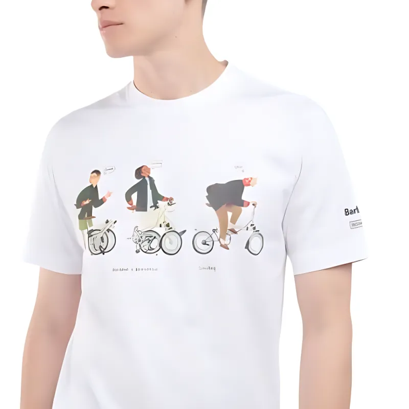 Brompton X BARBOUR T Shirts Men White-4