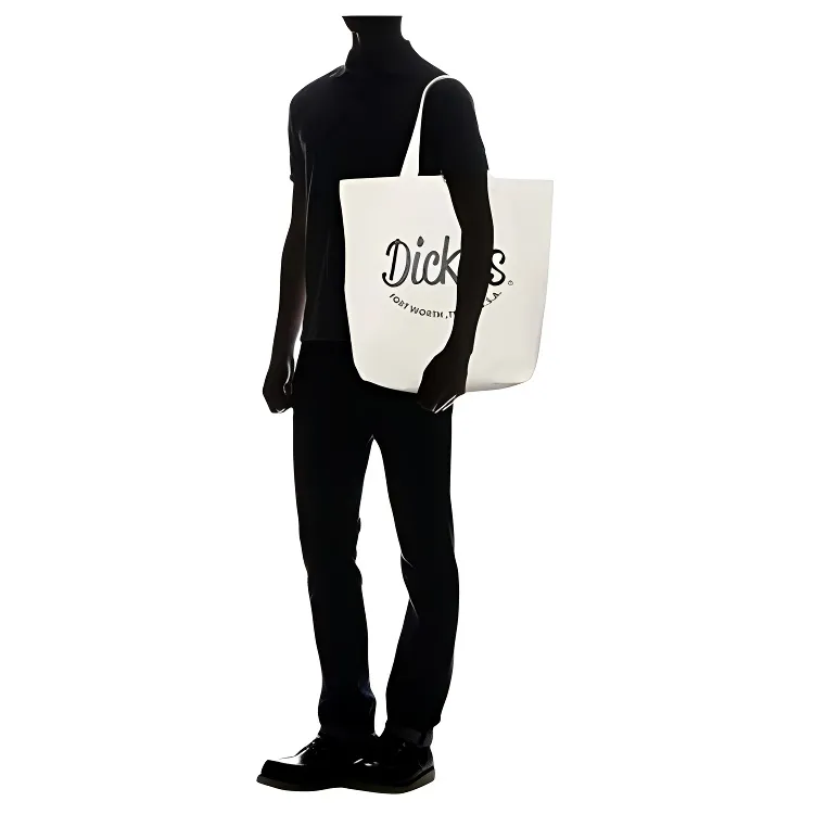 Dickies Cotton Tote Bag Shopping Bag Canvas Bag Handbag Unisex White-2