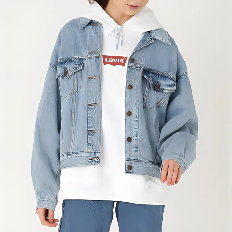 Levis Denim Jackets Women's Light Indigo-5