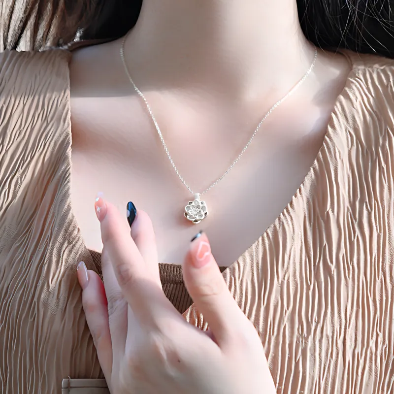 7℃ 999 Fine Silver Necklaces Women's-1