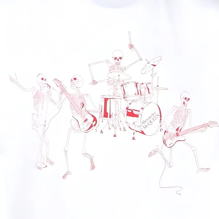 Alexander McQueen Skeleton Band-print Short-sleeved T-shirt-5