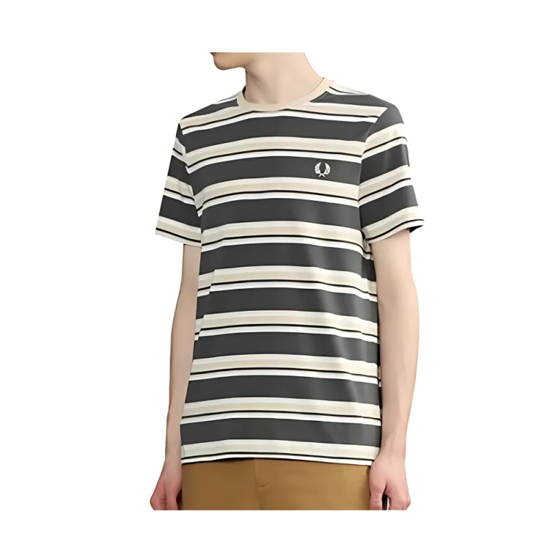 FRED PERRY Striped Cotton T shirt-2