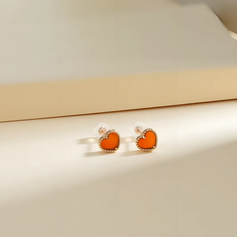 GRACE GIRL Agate Stud Earrings Women's-2