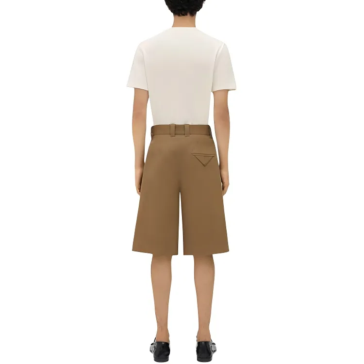 Bottega Veneta Gabardi Shorts Knitted Sweatpants Men's Brown-4
