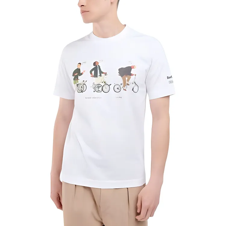 Brompton X BARBOUR T Shirts Men White-1