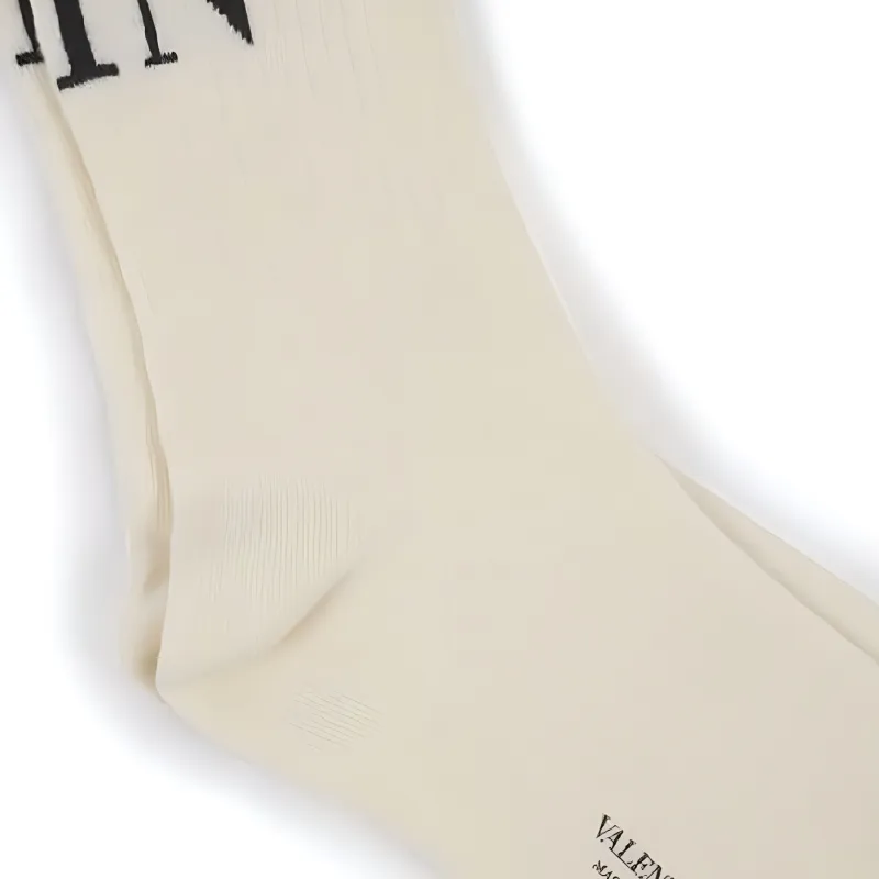Valentino Mid-Calf Socks Men's 1 Pack Light Brown-1