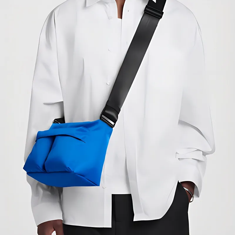 COS Nylon Shoulder Bag, Crossbody Bag Men's Cobalt Blue-3