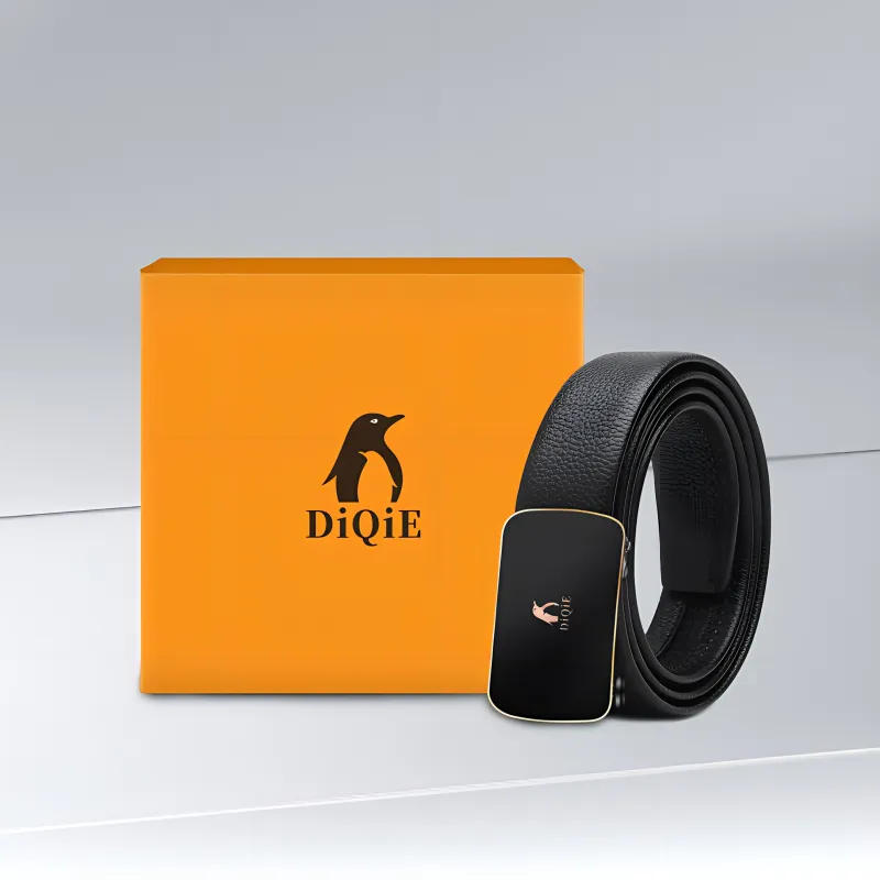 Emperor Penguin Top Grain Cow Leather Belt, Belt Unisex Space Silver, Rose Gold Width 3.5CM-11