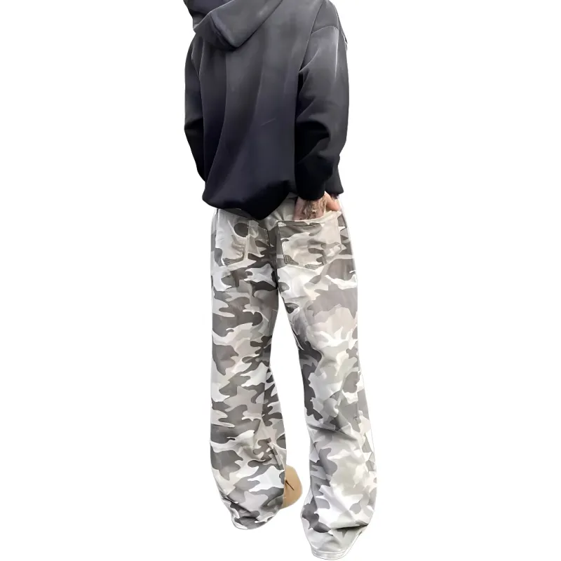 IJRJ Jeans Unisex Gray White-3