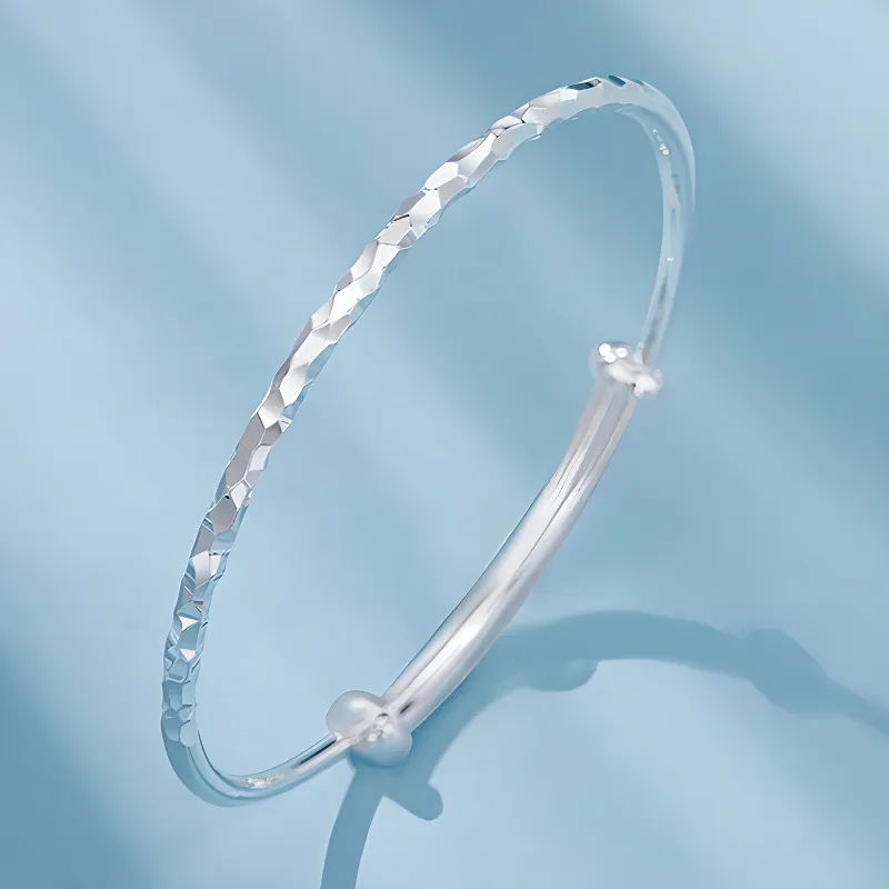 Bear Silversmith 999 Fine Silver Sterling Silver Bangle Women's-1
