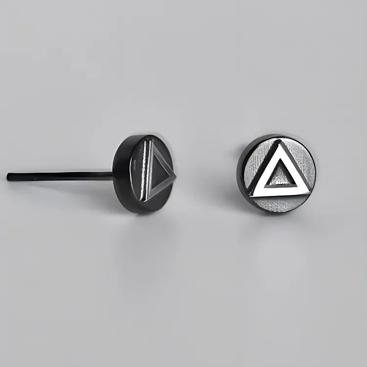 BLESSED BULLET Alloy Stud Earrings Men's-8