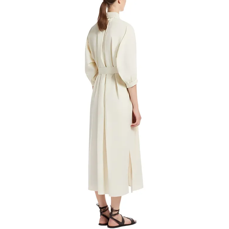 WEEKEND MaxMara Long Sleeved Dress Women's Ivory-3