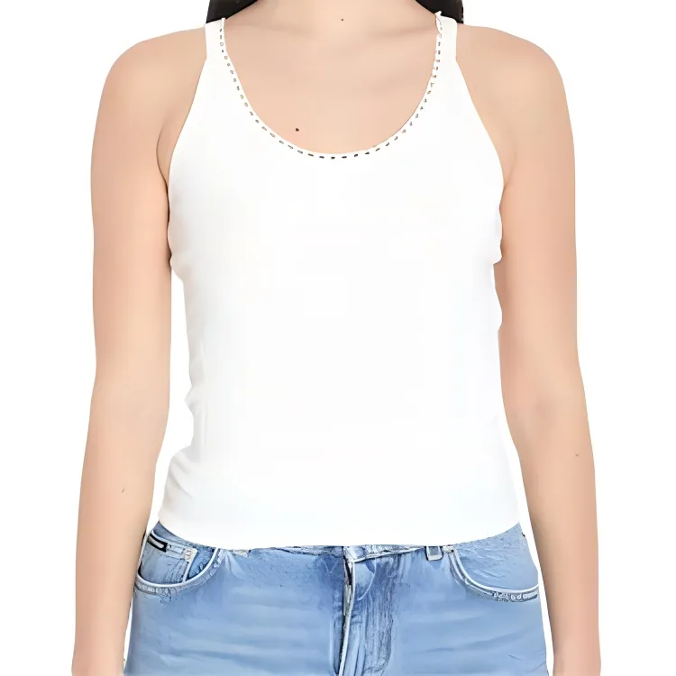 CELINE Triomphe Trim Detailed Tank Top-3