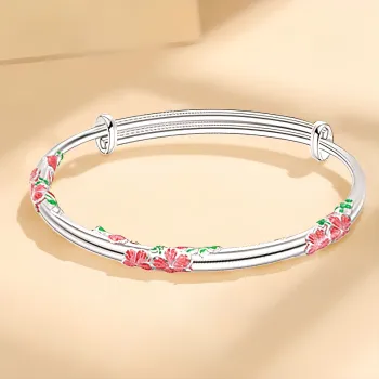 Bear Silversmith 999 Fine Silver Sterling Silver Bangle Women's