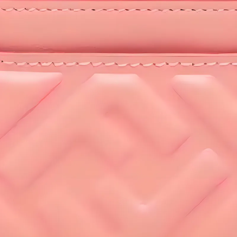 FENDI Lambskin Card Clip Card Holder Women's Pink-3