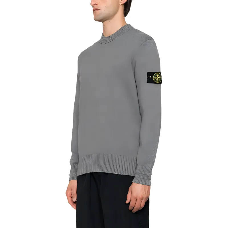 STONE ISLAND Logo Patch Crewneck Jumper-3