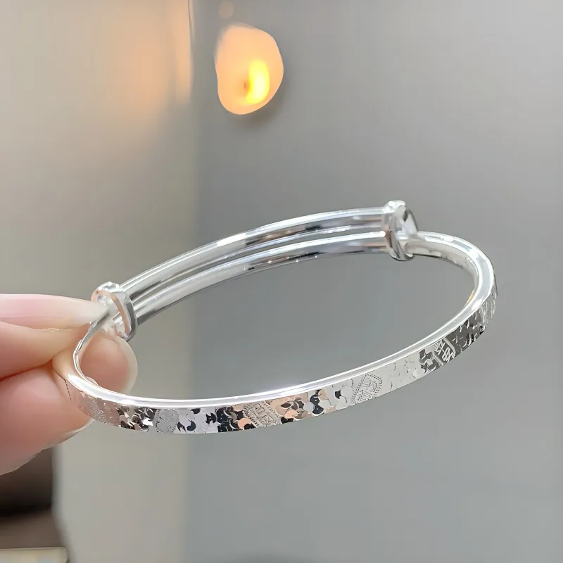 RURA Sterling Silver Bangles Unisex Silver-4