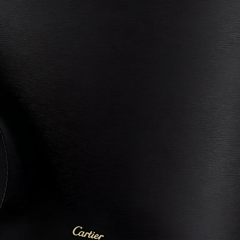 CARTIER PANTHÈRE Calfskin Shoulder Bag Small Size Women's Black-3