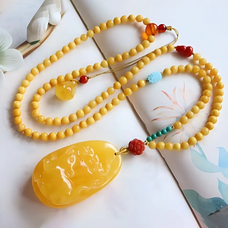Xifeng Building Beeswax Necklaces Unisex-1