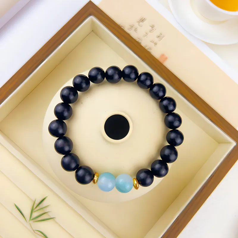 JUANLAN Ebony Wooden Bracelets Unisex-3