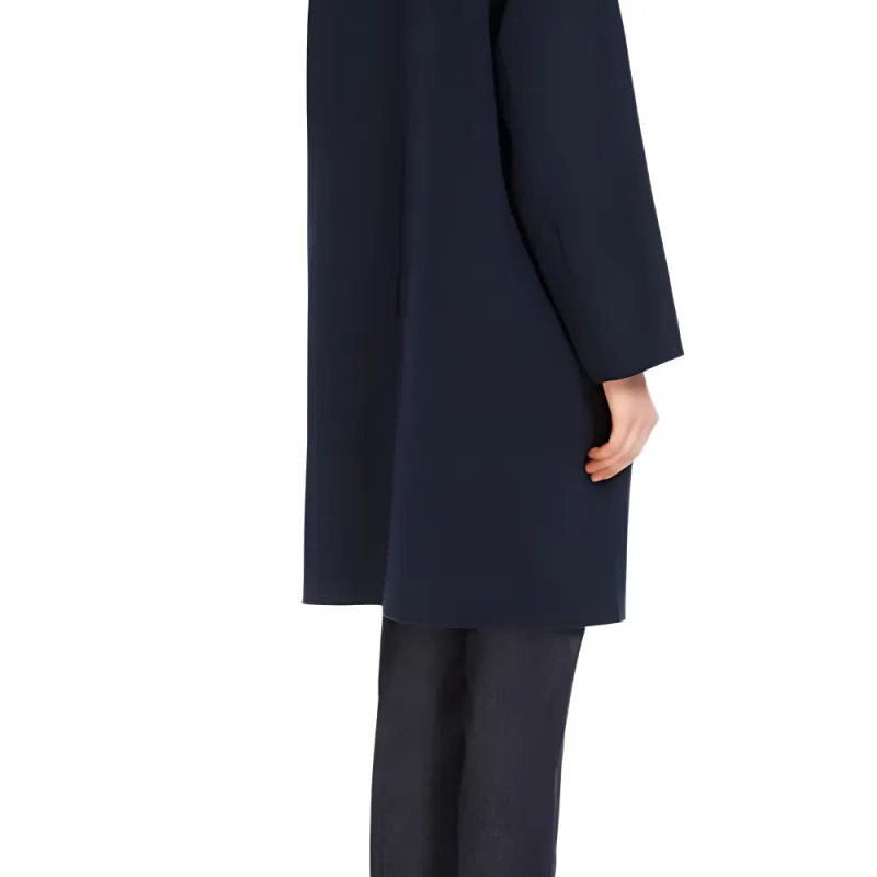 ’S MAX MARA Eleonora Collection Double-Breasted Sheepskin Coat Coats Women's Blue-5