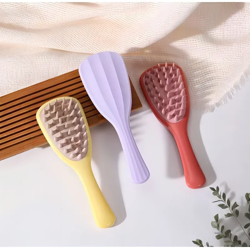 Love Of Wormwood Silicone Coarse Tooth Strap Controller Shampoo Brush Massage-3
