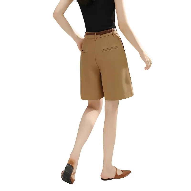 Late White Casual Shorts Women's-3