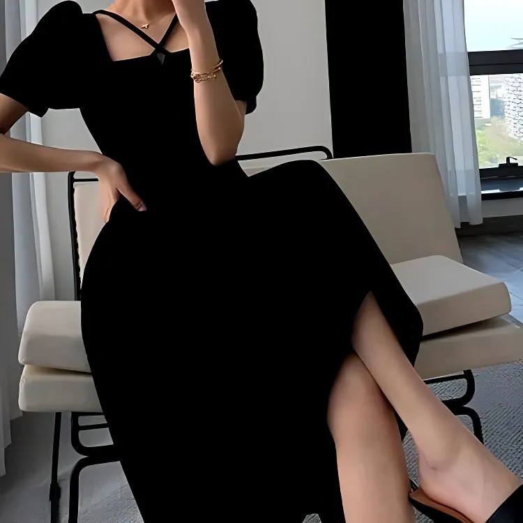 ABBY GODDESS Short Sleeved Dress Women's-5