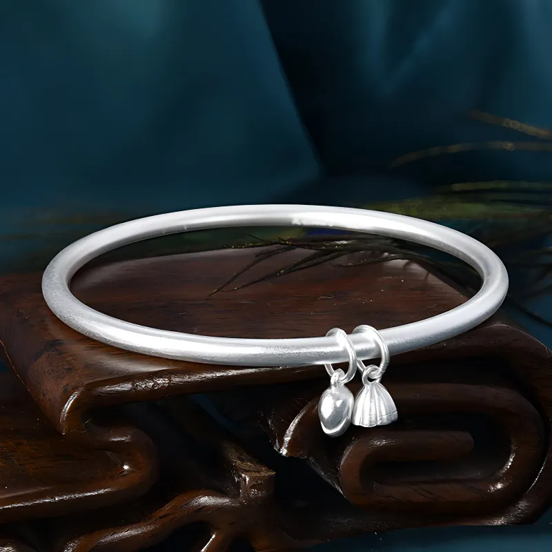 Bear Silversmith 999 Fine Silver Sterling Silver Bangle Women's-3