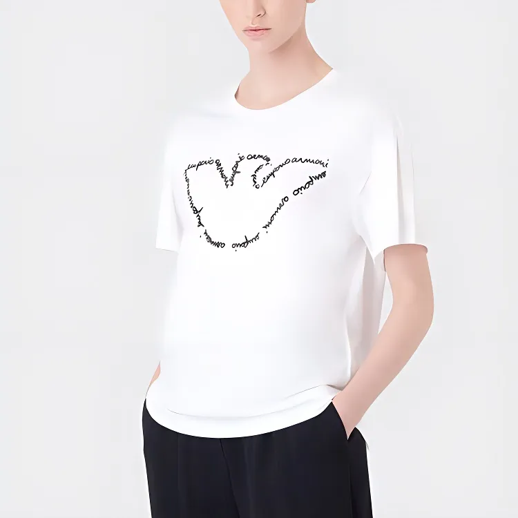 EMPORIO ARMANI FW22 Regular T Shirt Women's White-2