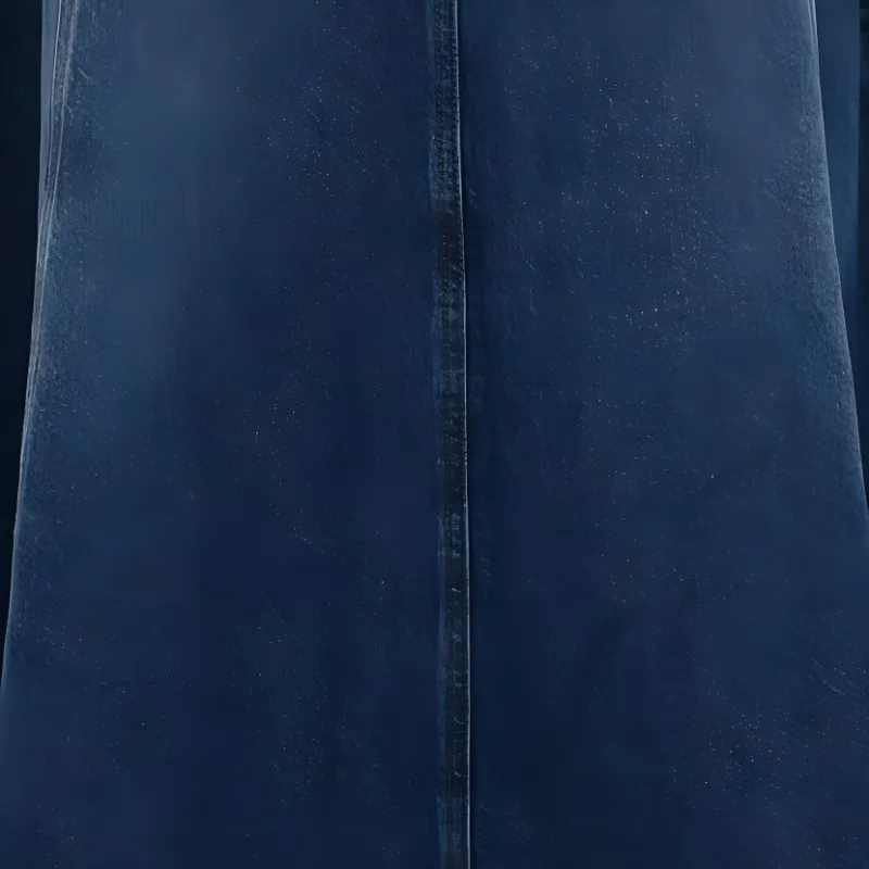 Twinset Oval T belt Denim Maxi Skirt-4