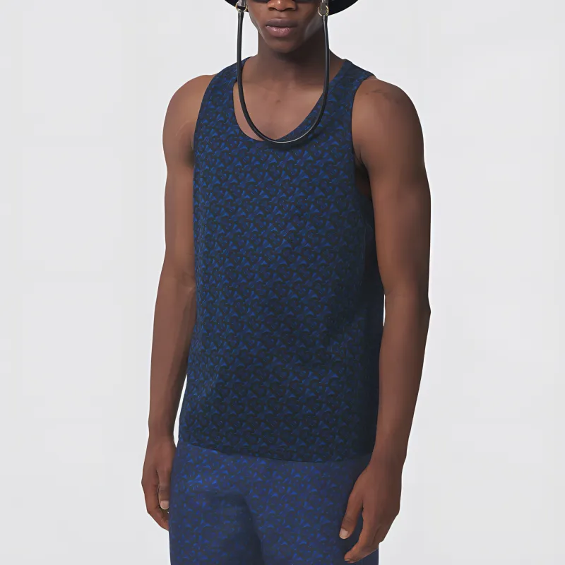 Burberry Tank Tops Men Blue-2