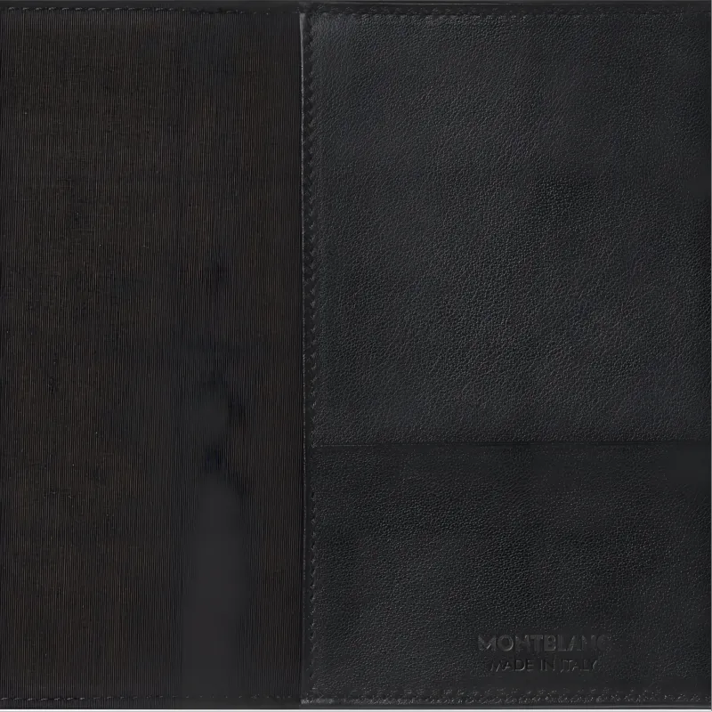 MONTBLANC Leather Card Holder, Passport Holder Regular Unisex Black-3
