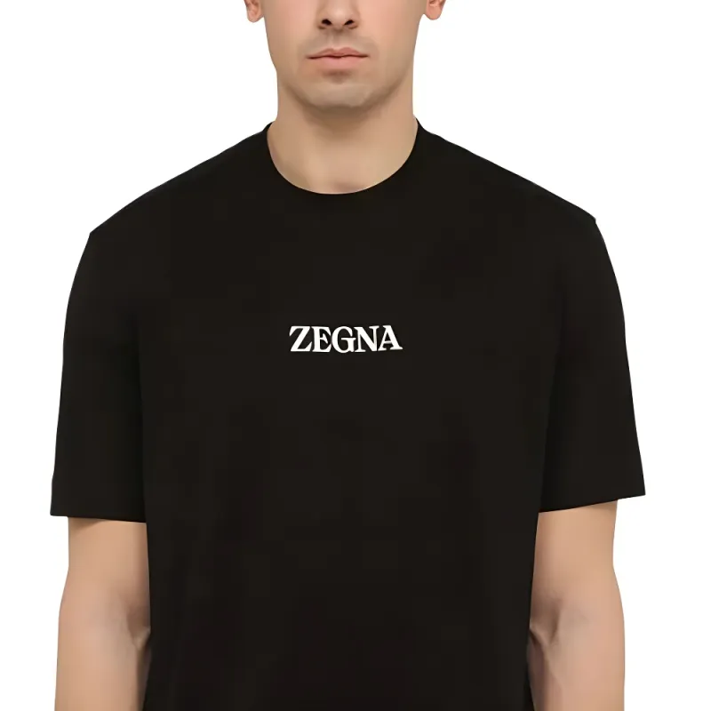 Ermenegildo Zegna Logo Printed Crewneck T Shirt-4