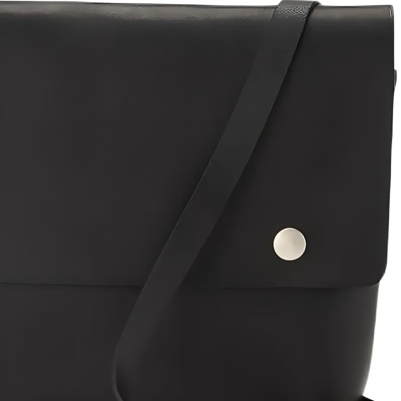 MHL. Cow Leather Crossbody Bag, Shoulder Bag Regular Unisex Black-3