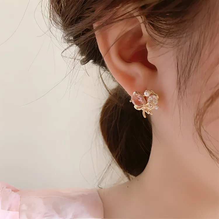 Universe Search S925 Silver Stud Earrings Women's-1