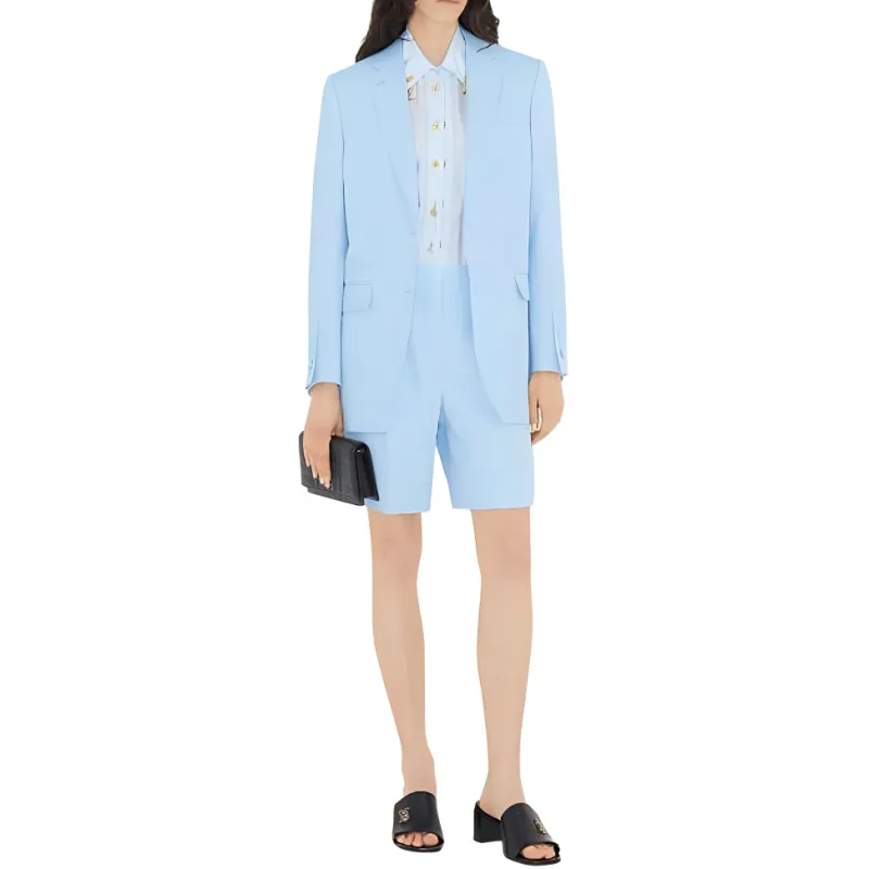 Burberry Loulou Tailored Jacket 'Pale Blue'-2