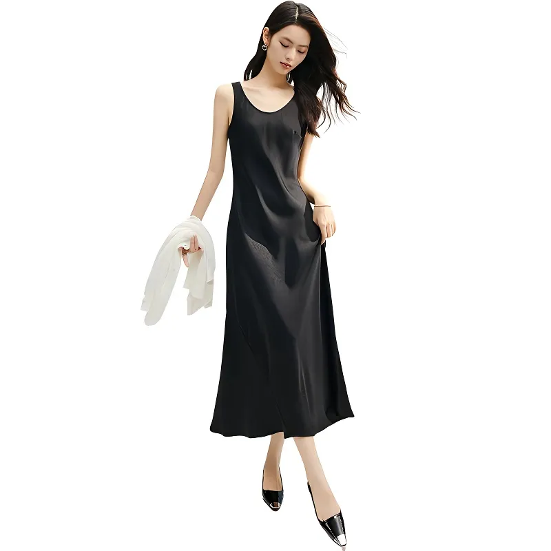 Late White Sleeveless Dress Women's-2