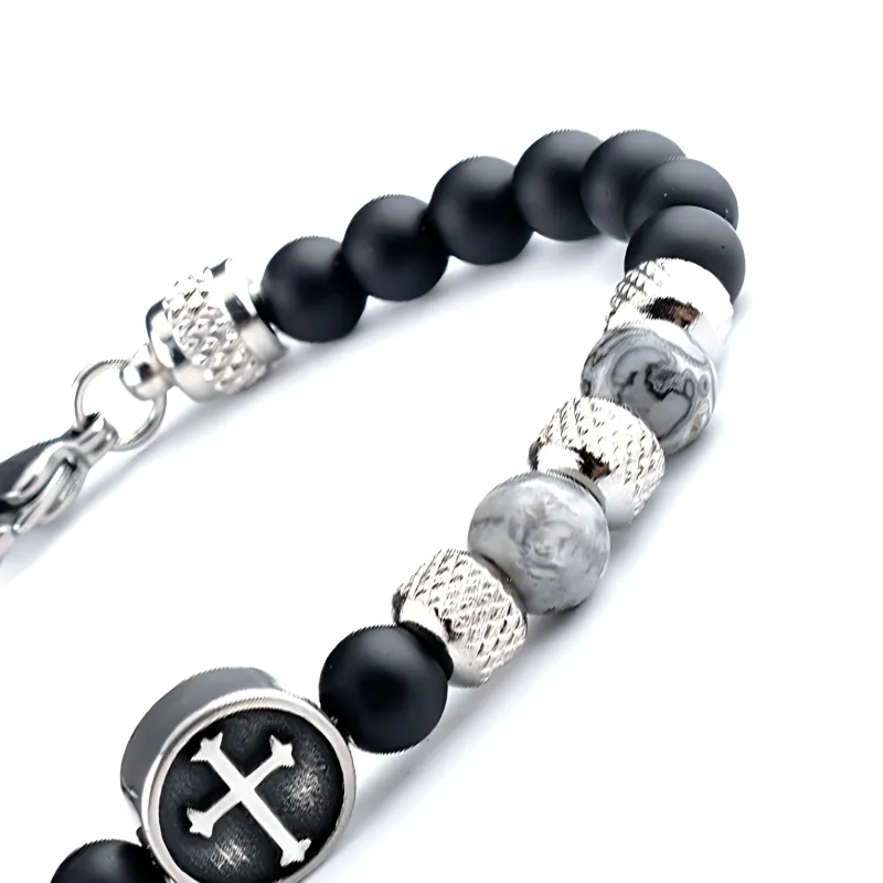 MUXIANG Map Stone Bracelets Unisex-3