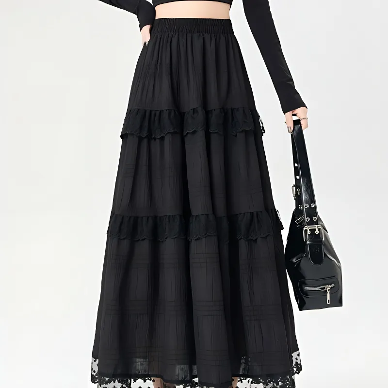 XIANSINIAO Casual Long Skirt Women's-5