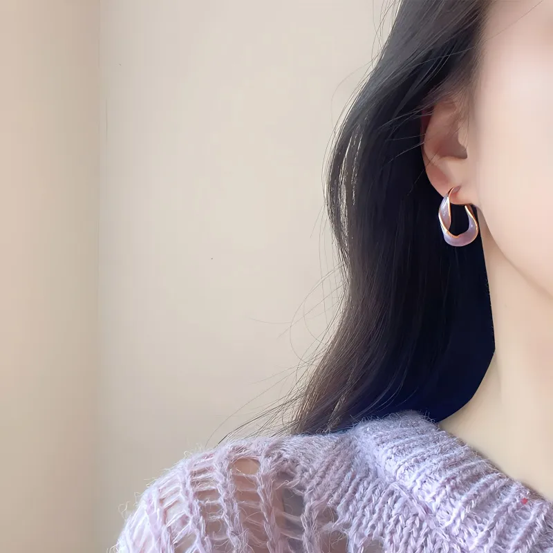 Universe Search S925 Silver Stud Earrings Women's-1
