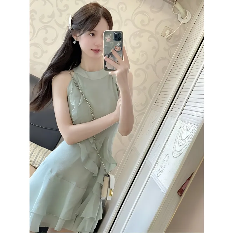 Mu Xiao Xin Sleeveless Dress Women's-3