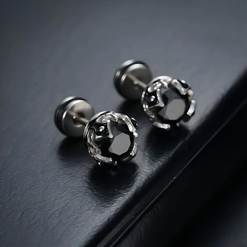 BLESSED BULLET Alloy Stud Earrings Men's-1