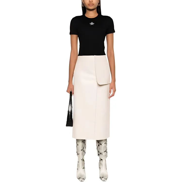 FENDI Logo-embroidered Cropped Cotton-blend T-shirt-2