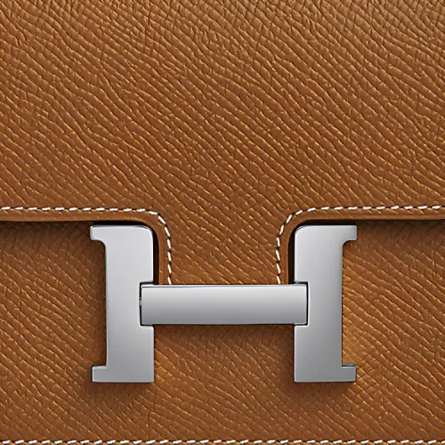 HERMES Constance Slim Epsom Leather Clutch Wallet Fanny Pack Women's Gold