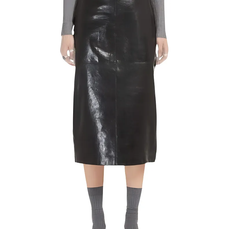 SportMax Leather Skirt-4