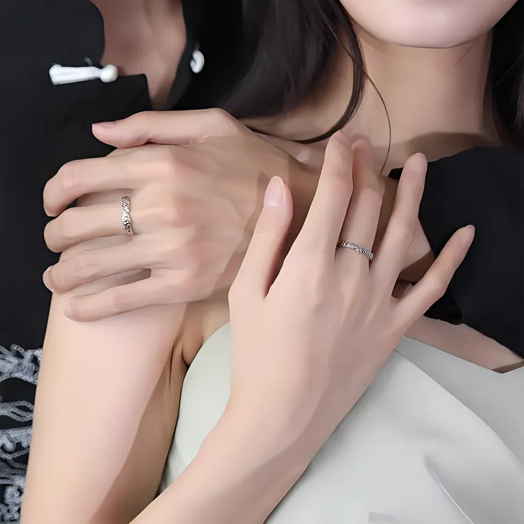 ALIEN BANG S999 Fine Silver Rings Unisex-1