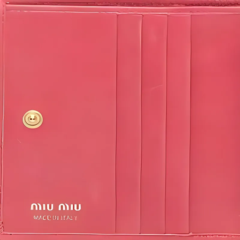MIU MIU Leather Wallet Women's Pink-4