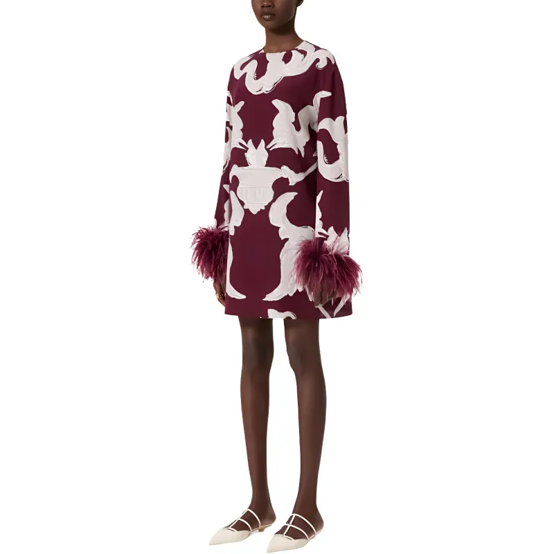 Valentino Long-Sleeved Dresses Women's Red-3